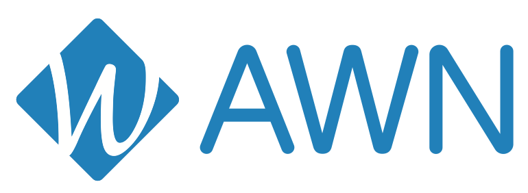 AWN LOGO PRINT CMYK BLUE